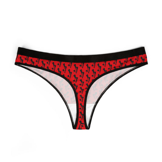 Sassy Red black Spade Print Women's Thongs – Fun and Flirty Lingerie (MTO)