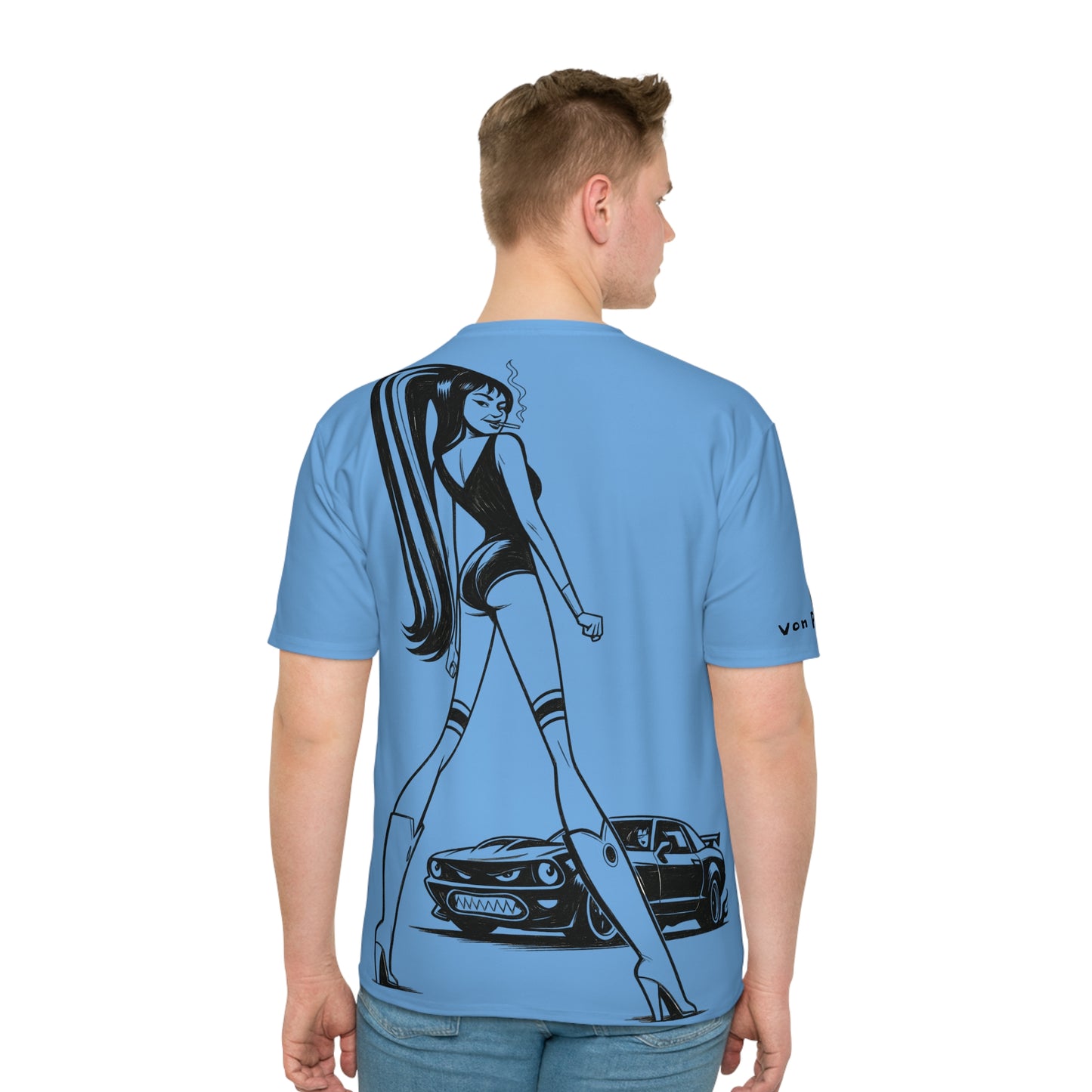 Vintage Pinup & Muscle Car Graphic T-Shirt — 'von Phreak' Streetwear Tee