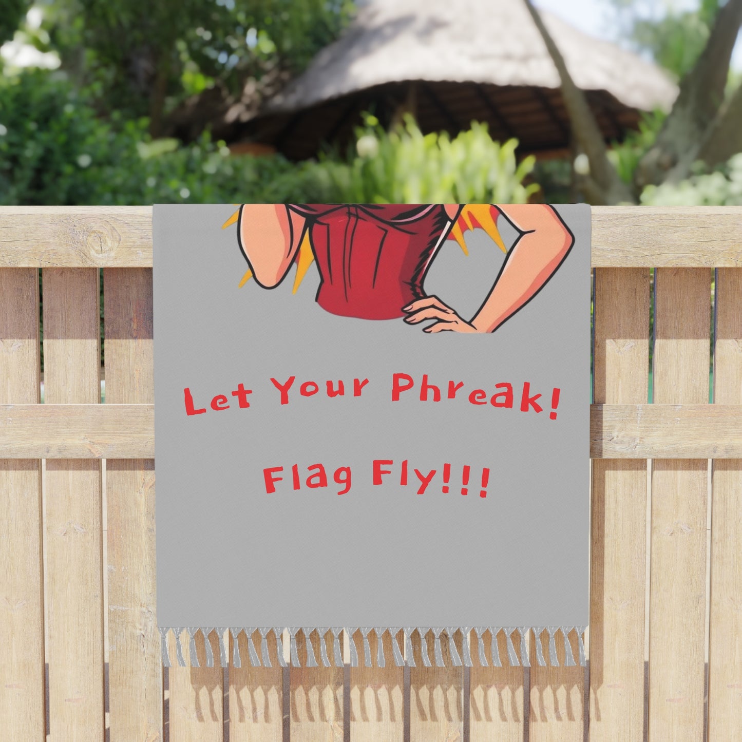 Retro Beach Towel - Von-Preak Design, Let Your Phreak Flag Fly!