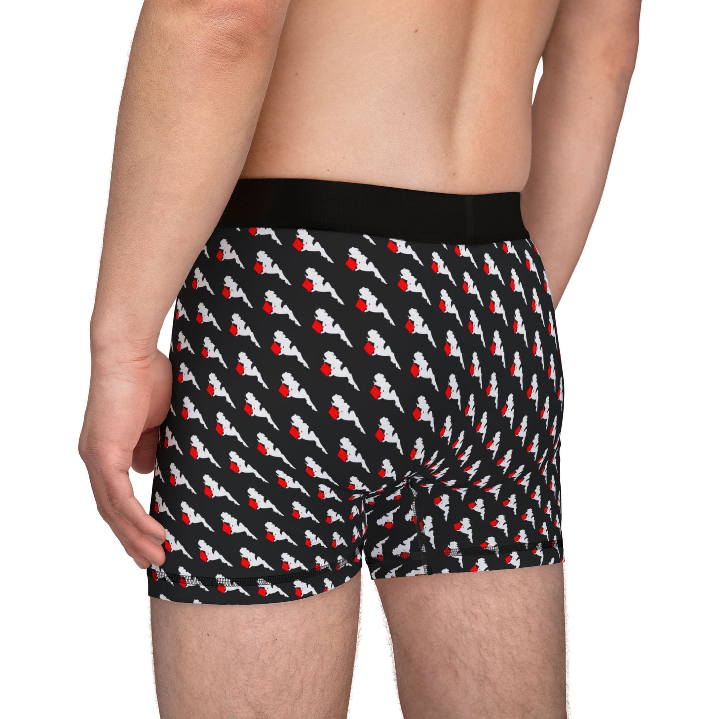 Red Diamond White Mud-Flap Girl Men's Boxers | Comfortable & Stylish Underwear