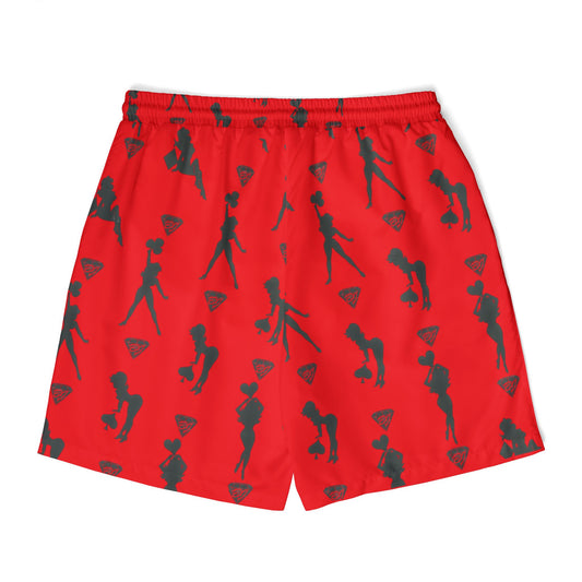Nothing feels better than BJ Red & Black Swim Shorts - Fun Summer Vibes with Playful Designs (MTO)