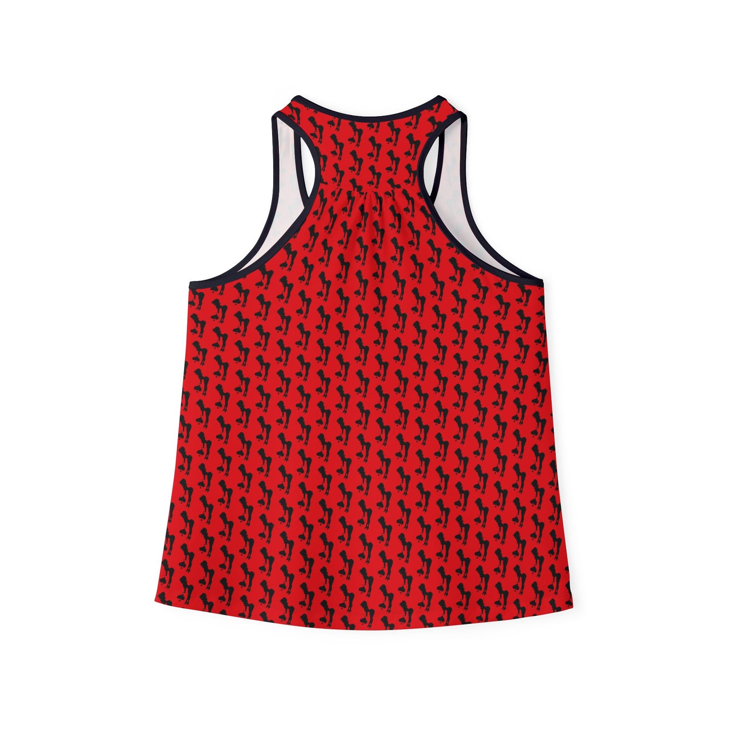 Bold Red and Black Spade Pattern Women's Tank Top - Summer Vibes Clothing (MTO)