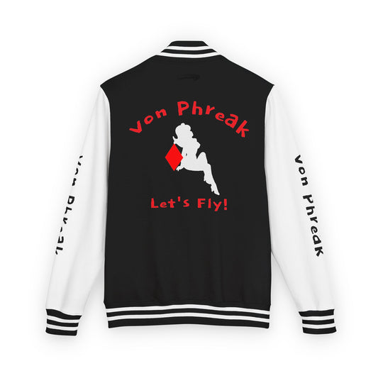 Letterman Jacket with Red Diamond & White Mud-Flap Girl Design