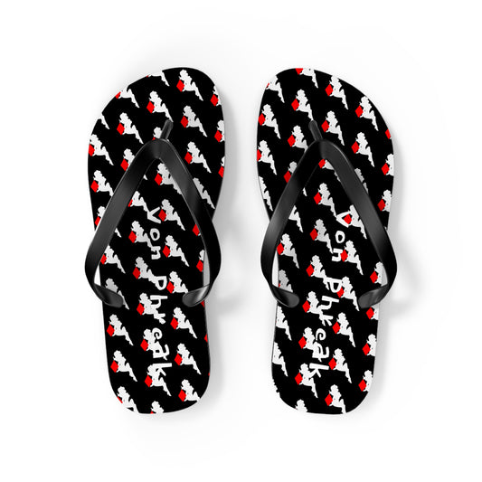 Red Diamond Mud-Flap Girl Trendy Summer Flip Flops - Fun & Stylish Footwear for Beach Days (MTO)