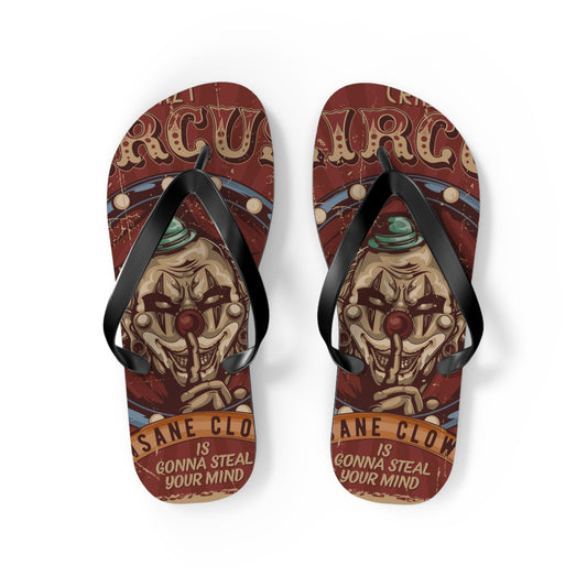 Von Phreak Crazy Circus Flip Flops - Fun Summer Footwear for Clown Lovers (MTO)
