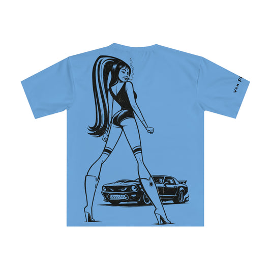 Vintage Pinup & Muscle Car Graphic T-Shirt — 'von Phreak' Streetwear Tee