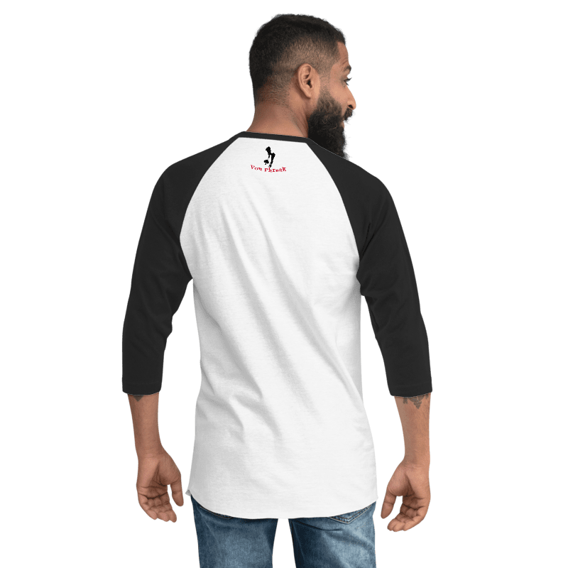 (Made to Order) Von Phreak Spades High 3/4 sleeve shirt Black and White