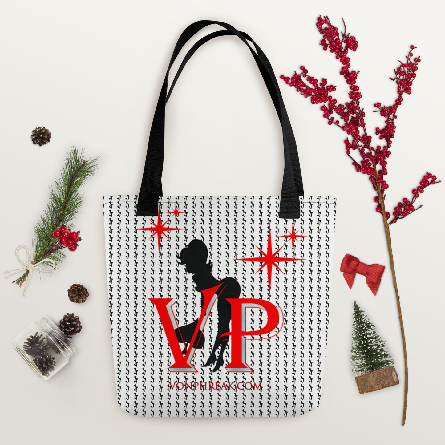 VP Vibe Collection Black & Red Tote bag