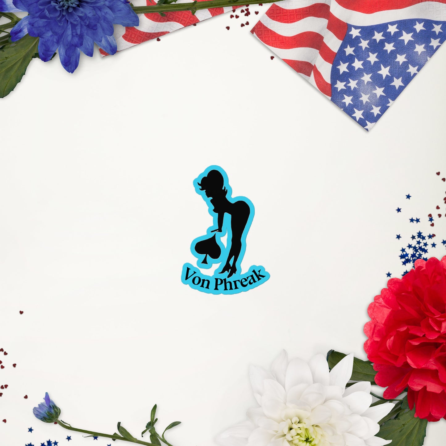 Blue Spade Bubble-free stickers