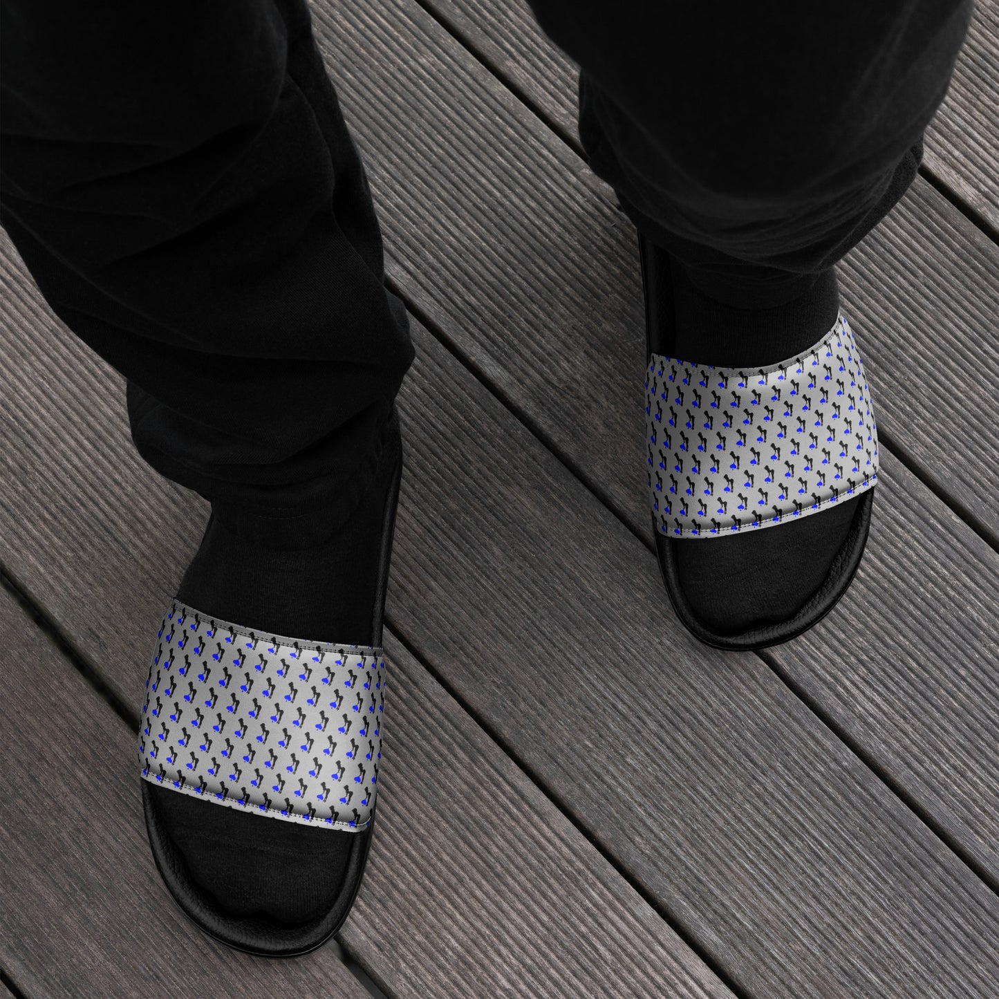Blue Spade Men’s slides -Grey
