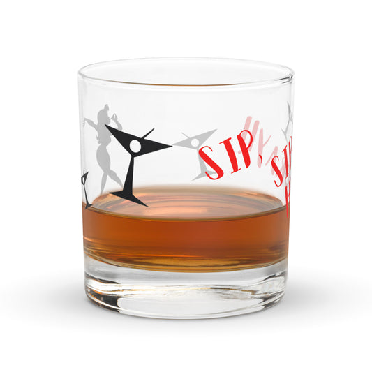 Sip, Sip, Hooray Rocks glass