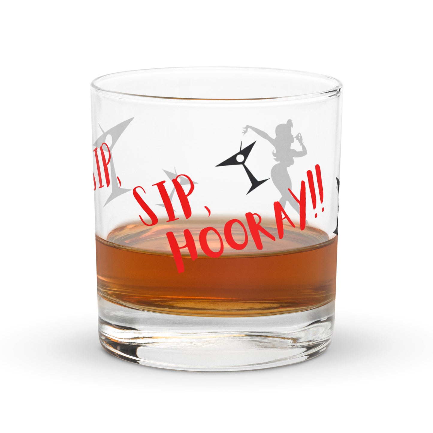 Sip, Sip, Hooray Rocks glass