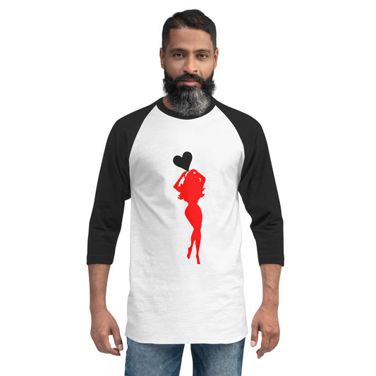 (Made to Order) Von Phreak Hearts High 3/4 sleeve raglan shirt