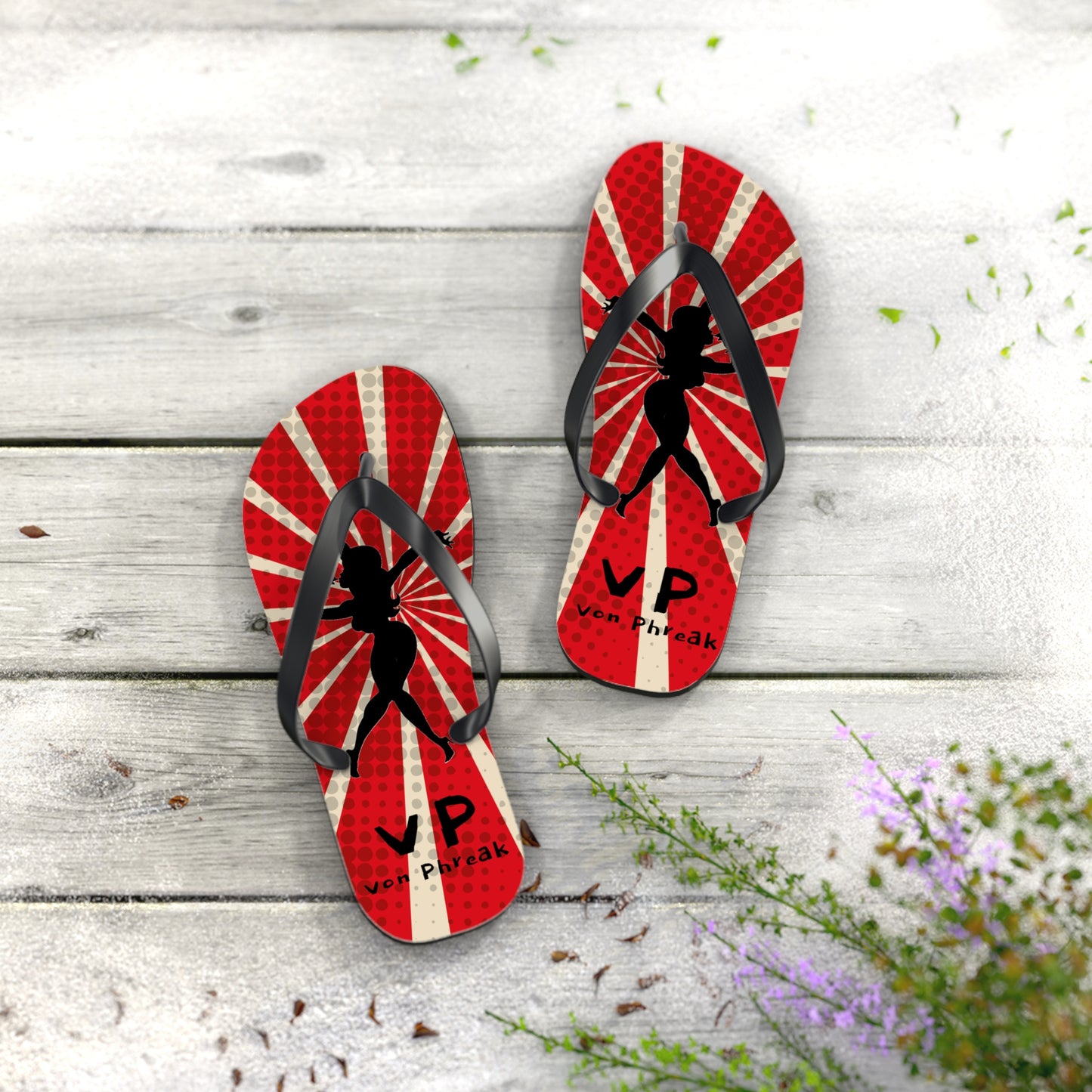 Vintage Mud-Flap Girl Style Flip Flops - Perfect for Summer Beach Days (MTO)