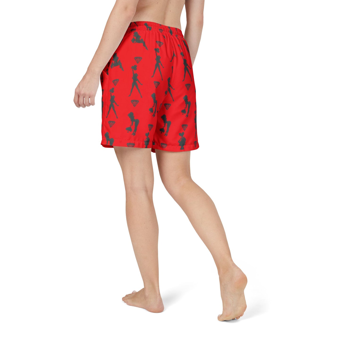 Nothing feels better than BJ Red & Black  Swim Shorts - Fun Summer Vibes with Playful Designs (MTO)