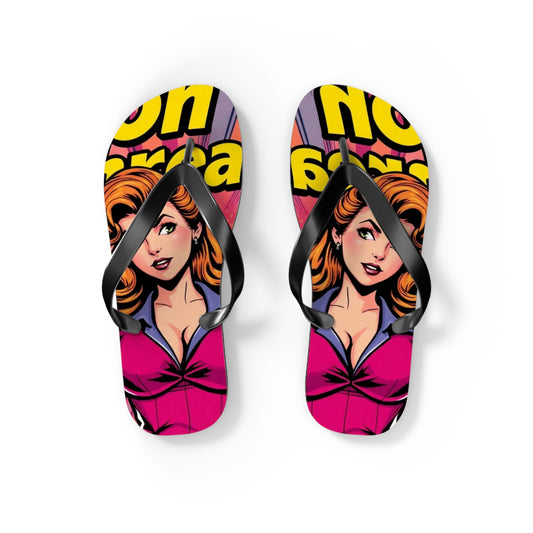 Retro Glam Flip Flops - Bold Comic Style Beach Footwear (MTO)