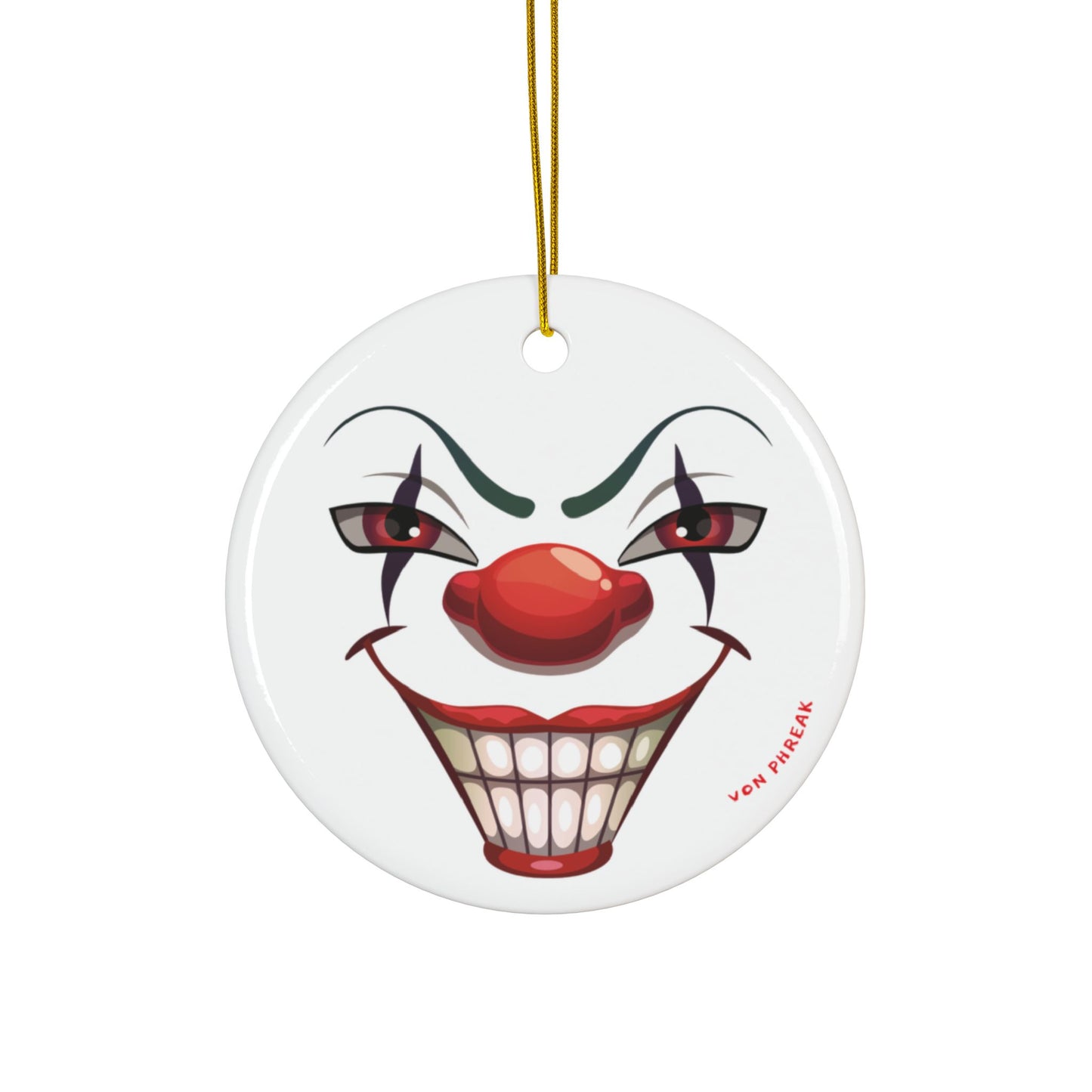 Psycho Clown Ceramic Ornaments White