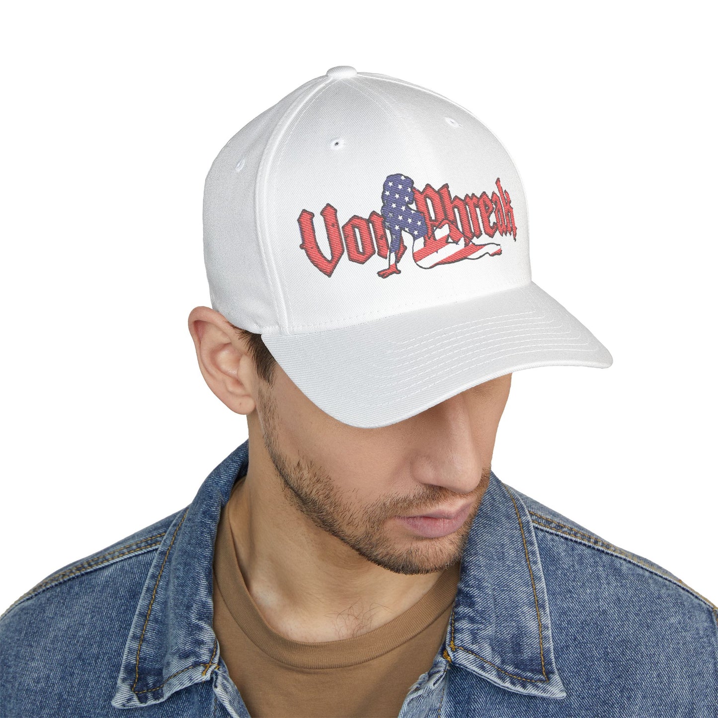 Patriotic Embroidered Cap | Von Phreak Hat | Designer Headwear | Casual Accessories | American Pride | Summer Fashion