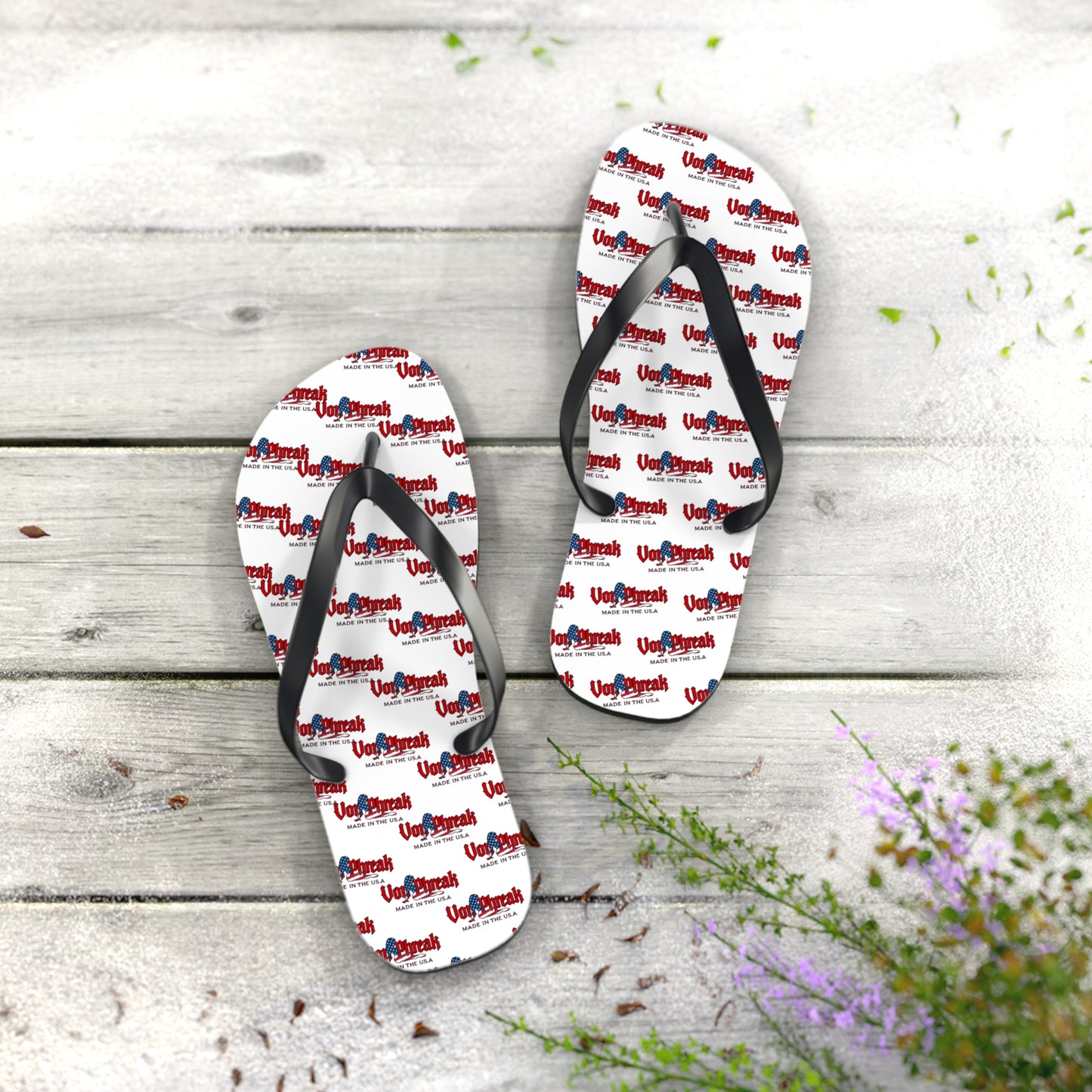 Von Phreak USA Mud Flap Flip Flops for Summer Fun - Perfect for Beach Days & Pool Parties (MTO)