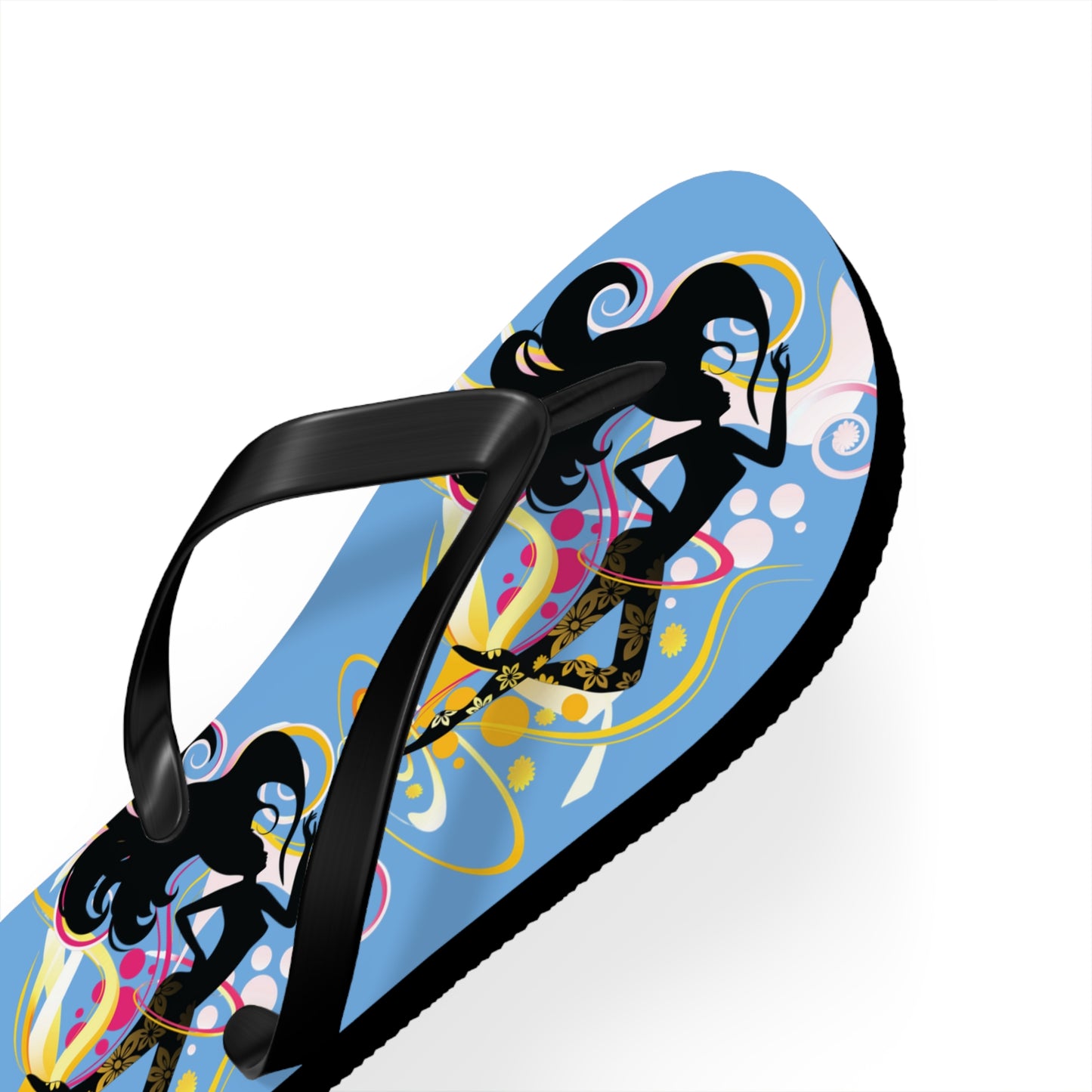 Artistic Flip Flops for Summer Fun, Beachwear, Vacation Sandals, Pool Party, Gifts for Her, Colorful Footwear