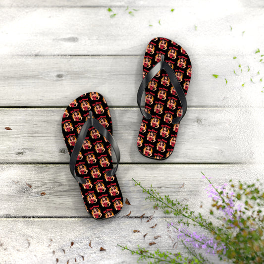 Vibrant Retro Comic Design Flip Flops – Perfect for Summer Fun and Beach Days (MTO)