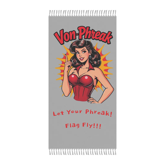 Retro Beach Towel - Von-Preak Design, Let Your Phreak Flag Fly!