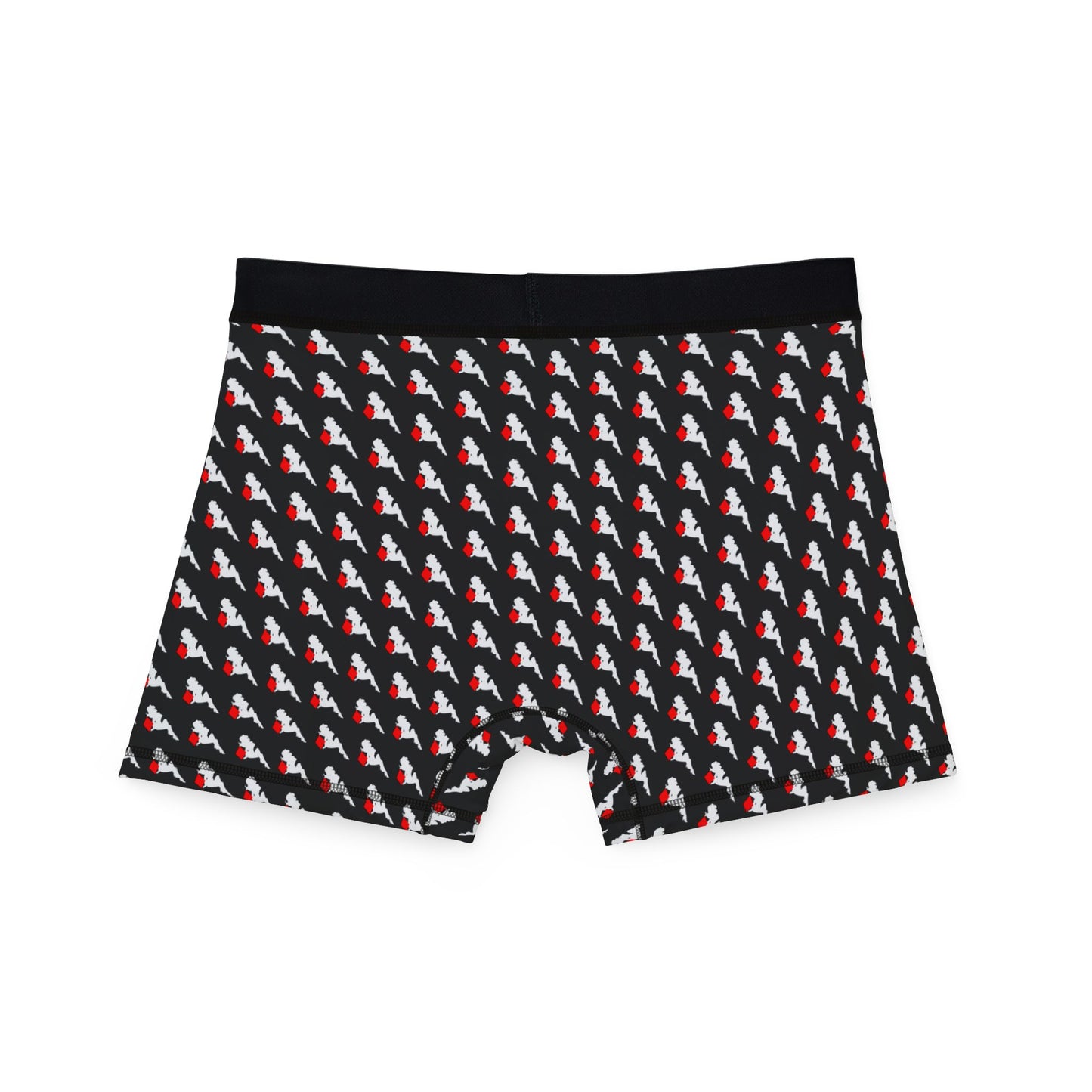 Red Diamond White Mud-Flap Girl Men's Boxers | Comfortable & Stylish Underwear