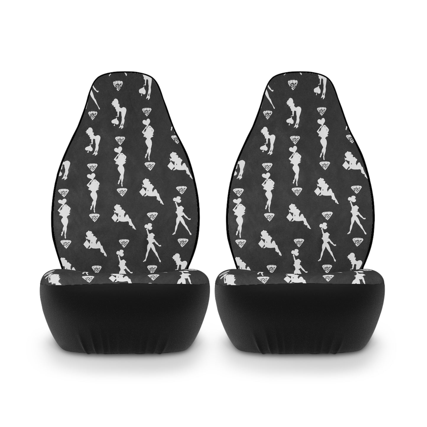 Von Phreak Mud-Flap Girls Stylish Polyester Car Seat Covers - Fun Patterns, Auto Accessories, Gift for Car Lovers, Unique Car Decor, Road Trip Essentials
