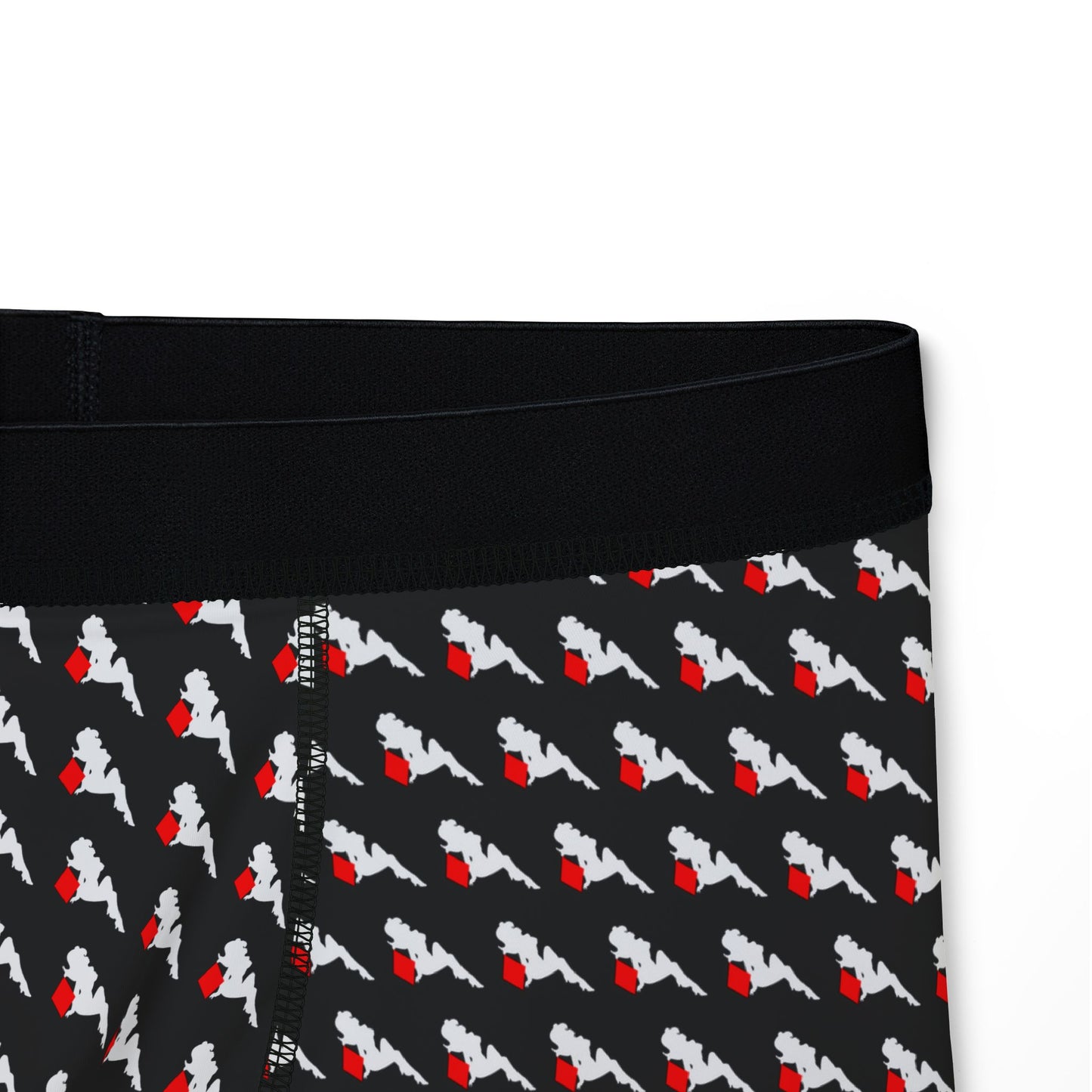 Red Diamond White Mud-Flap Girl Men's Boxers | Comfortable & Stylish Underwear