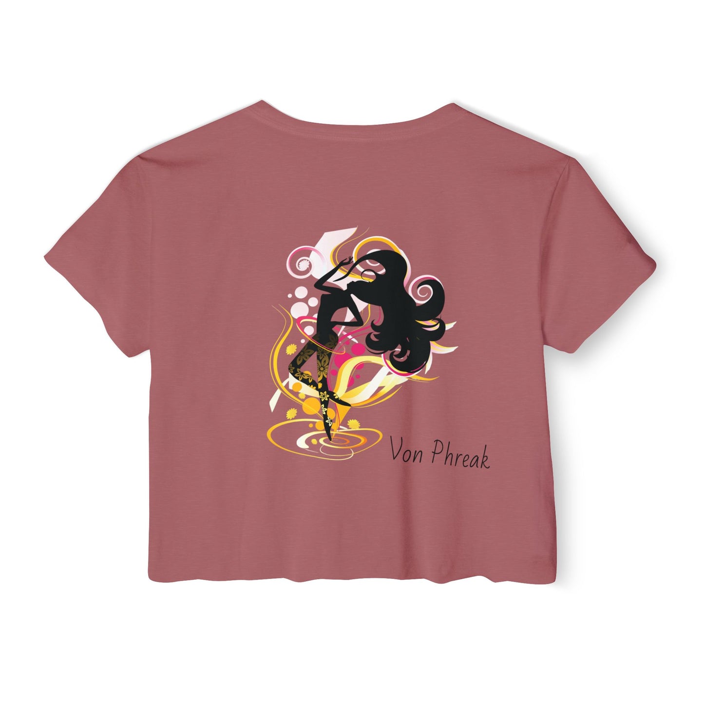 Von Phreak Stylish Women's Baby Tee with Chic Summer Design, Feminine Shirt, Cute Summer Wear, Gift for Her, Trendy Casual Top (MTO)