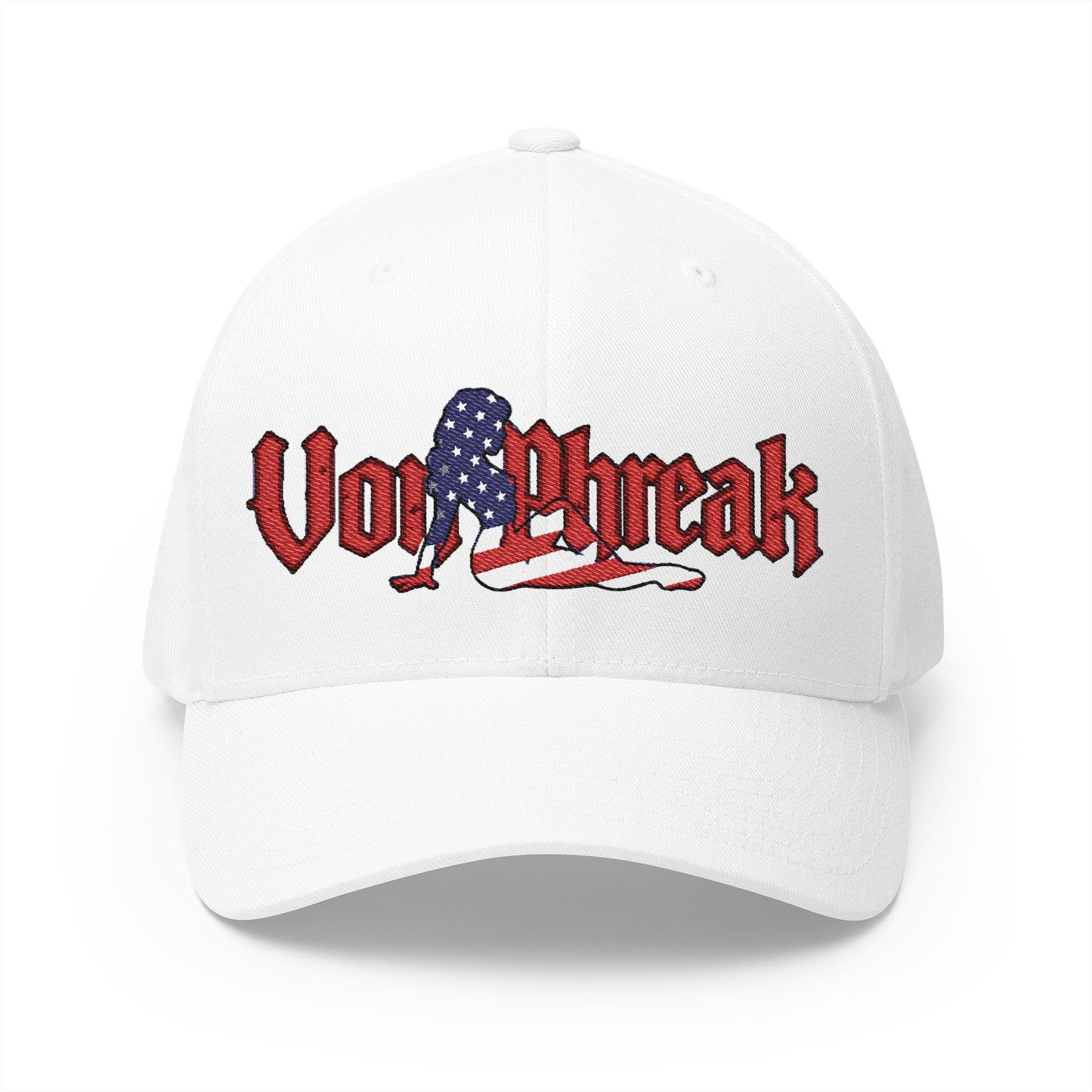 Patriotic Embroidered Cap | Von Phreak Hat | Designer Headwear | Casual Accessories | American Pride | Summer Fashion