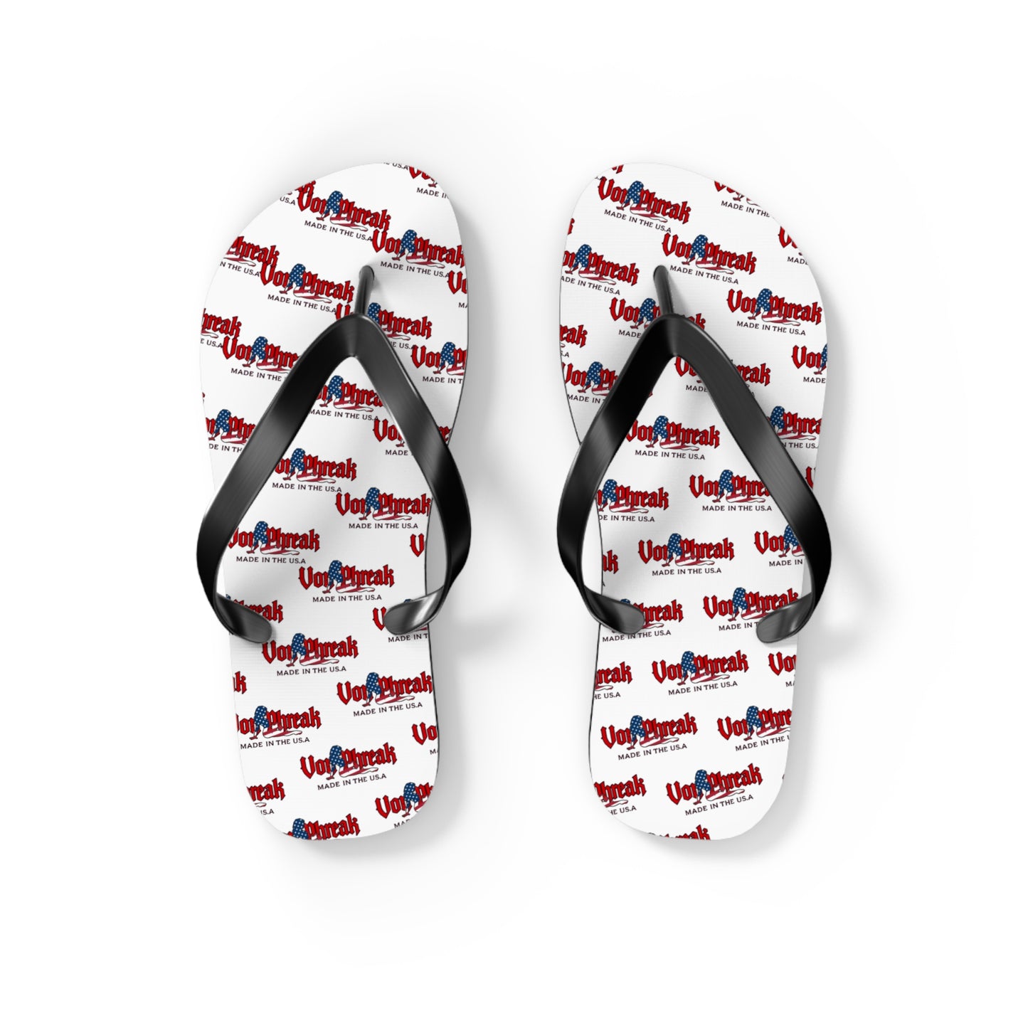 Von Phreak USA Mud Flap Flip Flops for Summer Fun - Perfect for Beach Days & Pool Parties (MTO)