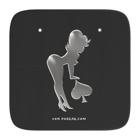 Mud Flap Spade Girl Chrome - Car Sun Shades  (MTO) by Von Phreak