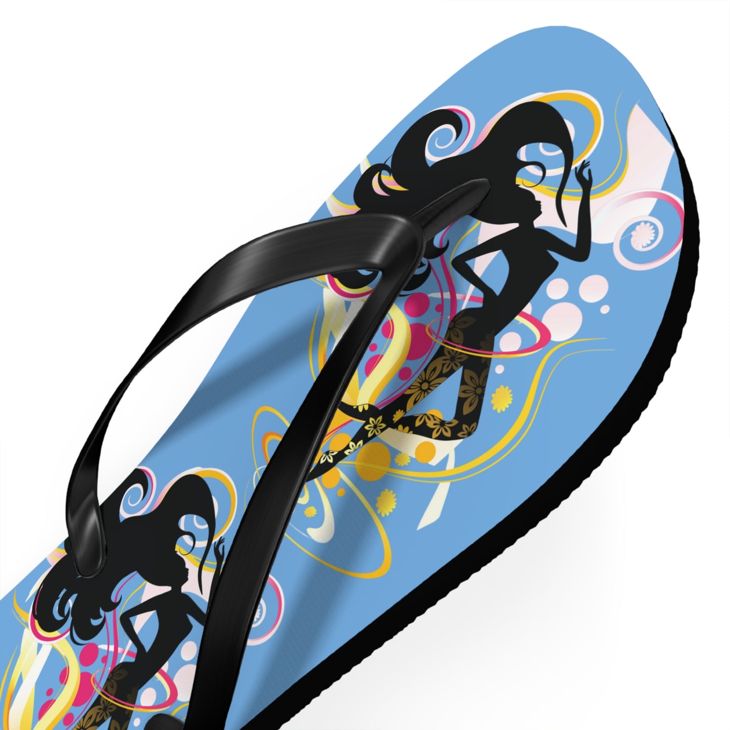 Artistic Flip Flops for Summer Fun, Beachwear, Vacation Sandals, Pool Party, Gifts for Her, Colorful Footwear