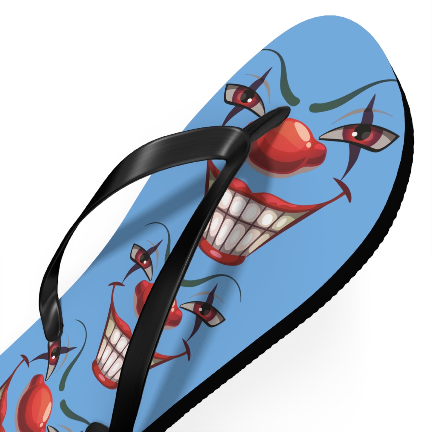 Cuz I'm a Psycho Von Phreak  Clown Flip Flops - Unique Summer Footwear, Beach Vacation, Lightweight Sandals, Quirky Gift for Clowns Lovers, Casual Summer Style