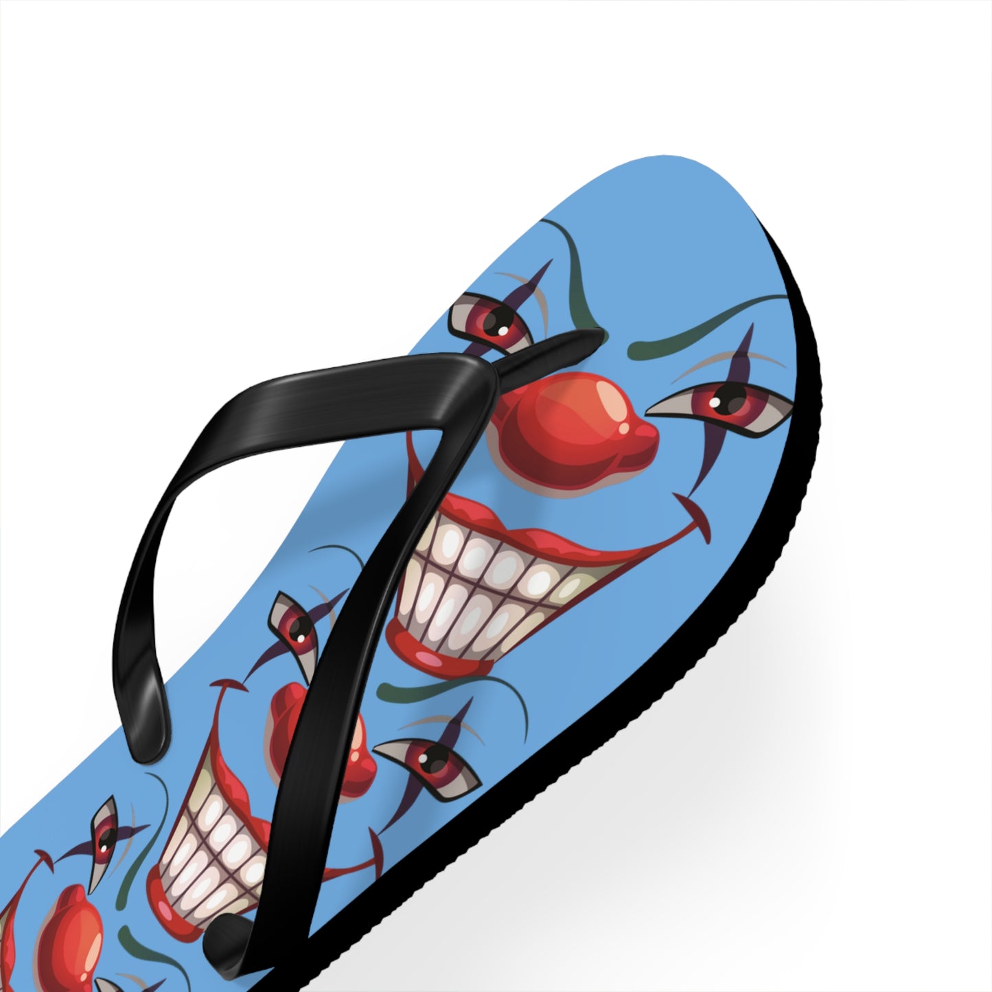Cuz I'm a Psycho Von Phreak  Clown Flip Flops - Unique Summer Footwear, Beach Vacation, Lightweight Sandals, Quirky Gift for Clowns Lovers, Casual Summer Style
