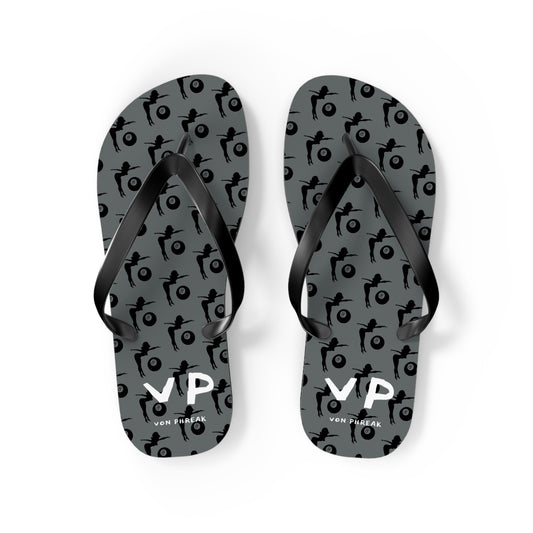 Flip Flops with Mud Flap Girl Holding 8-Ball Design (MTO)