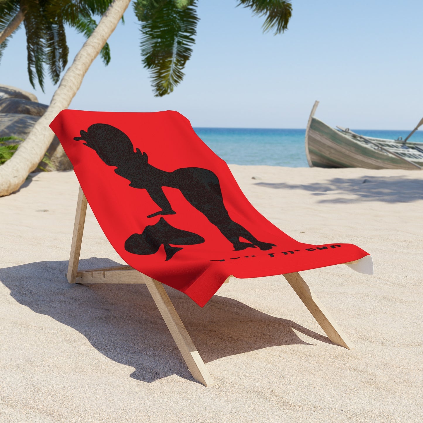 Bold Vintage Beach Towel | Retro Red Towel for Pool Days, Summer Fun, Beach Lovers, Gifts, and Sunbathe Essentials