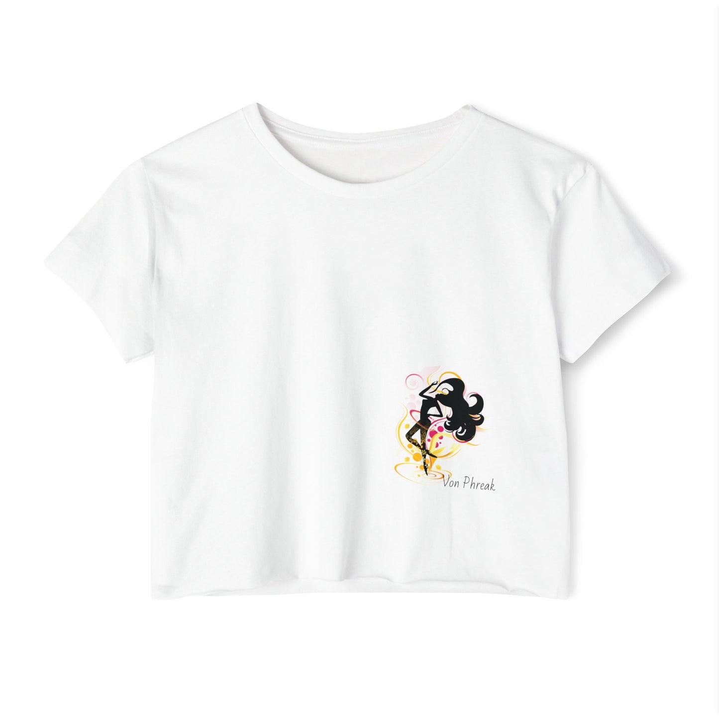 Von Phreak Stylish Women's Baby Tee with Chic Summer Design, Feminine Shirt, Cute Summer Wear, Gift for Her, Trendy Casual Top (MTO)