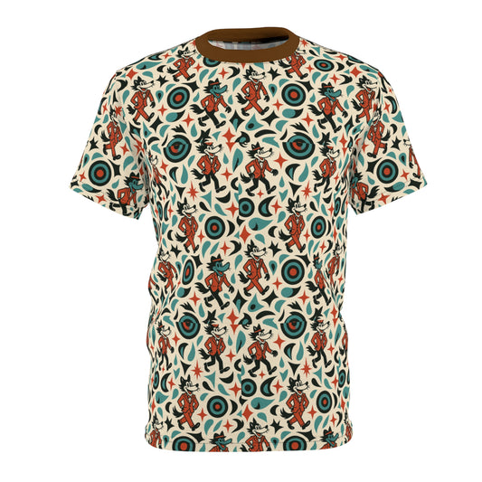 Colorful Wolfie Tee by Von Phreak -  Cut & Sew