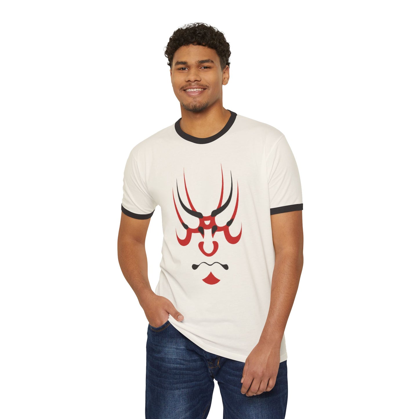 Von Phreak Kabuki Face Ringer T-Shirt (MTO)