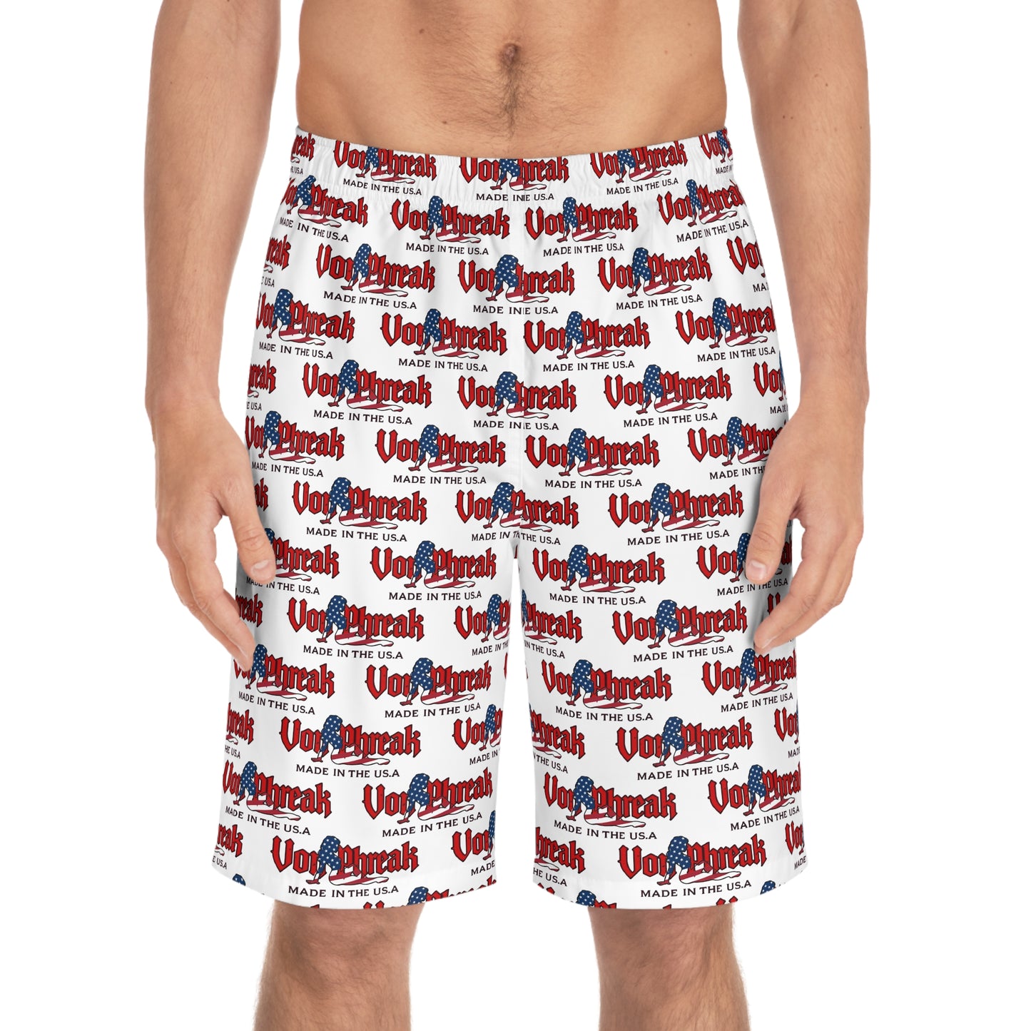 Patriotic Men's Board Shorts - Summer Beachwear (MTO)