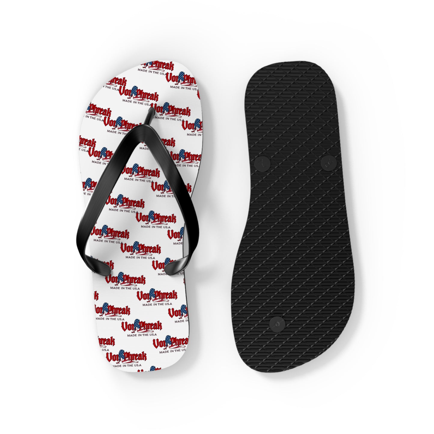 Von Phreak USA Mud Flap Flip Flops for Summer Fun - Perfect for Beach Days & Pool Parties (MTO)