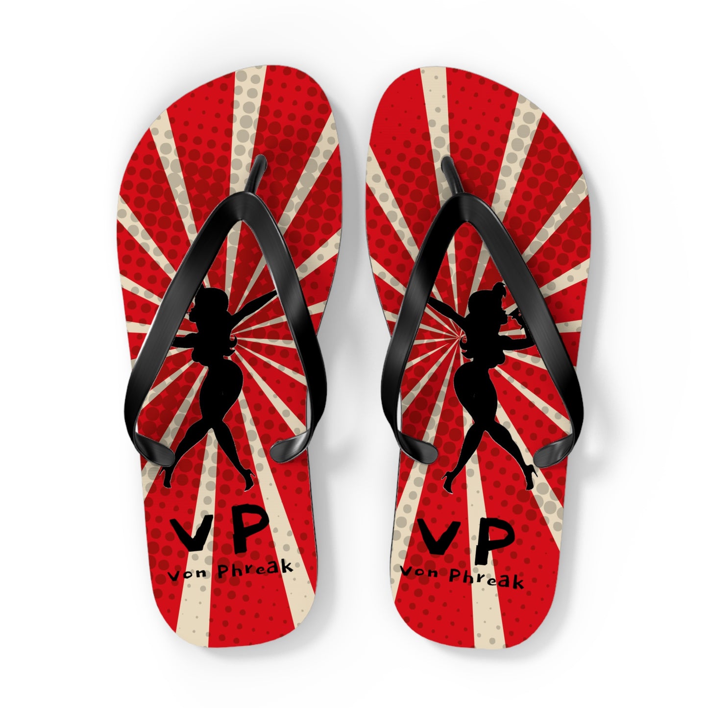 Vintage Mud-Flap Girl Style Flip Flops - Perfect for Summer Beach Days (MTO)