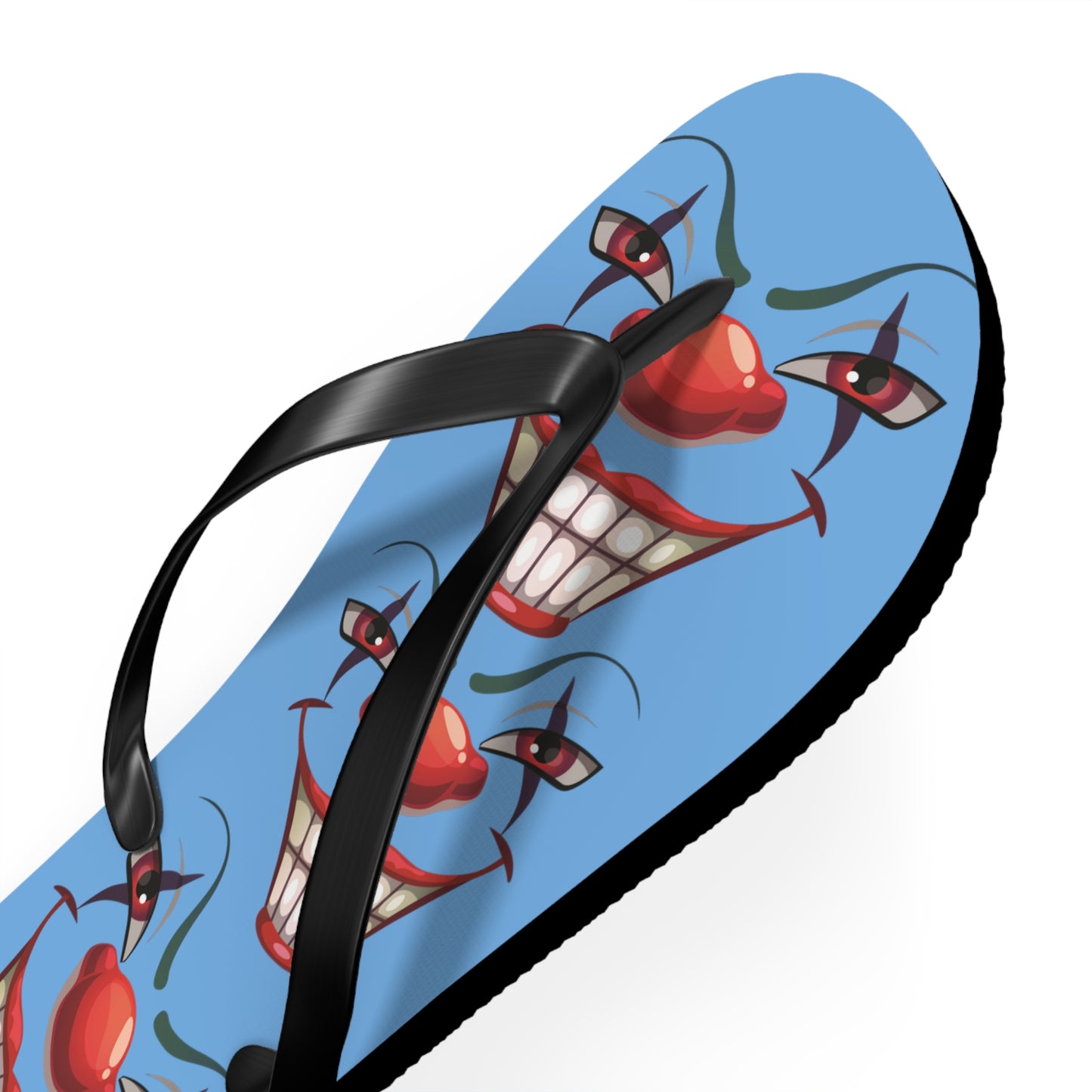 Cuz I'm a Psycho Von Phreak  Clown Flip Flops - Unique Summer Footwear, Beach Vacation, Lightweight Sandals, Quirky Gift for Clowns Lovers, Casual Summer Style