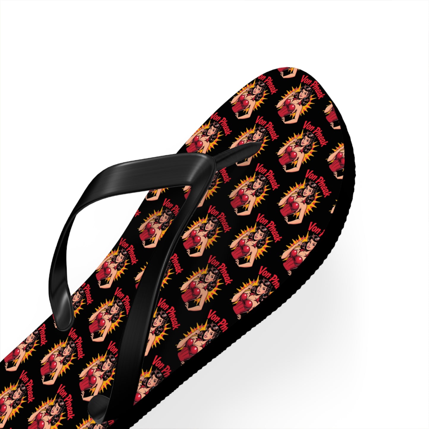 Vibrant Retro Comic Design Flip Flops – Perfect for Summer Fun and Beach Days (MTO)