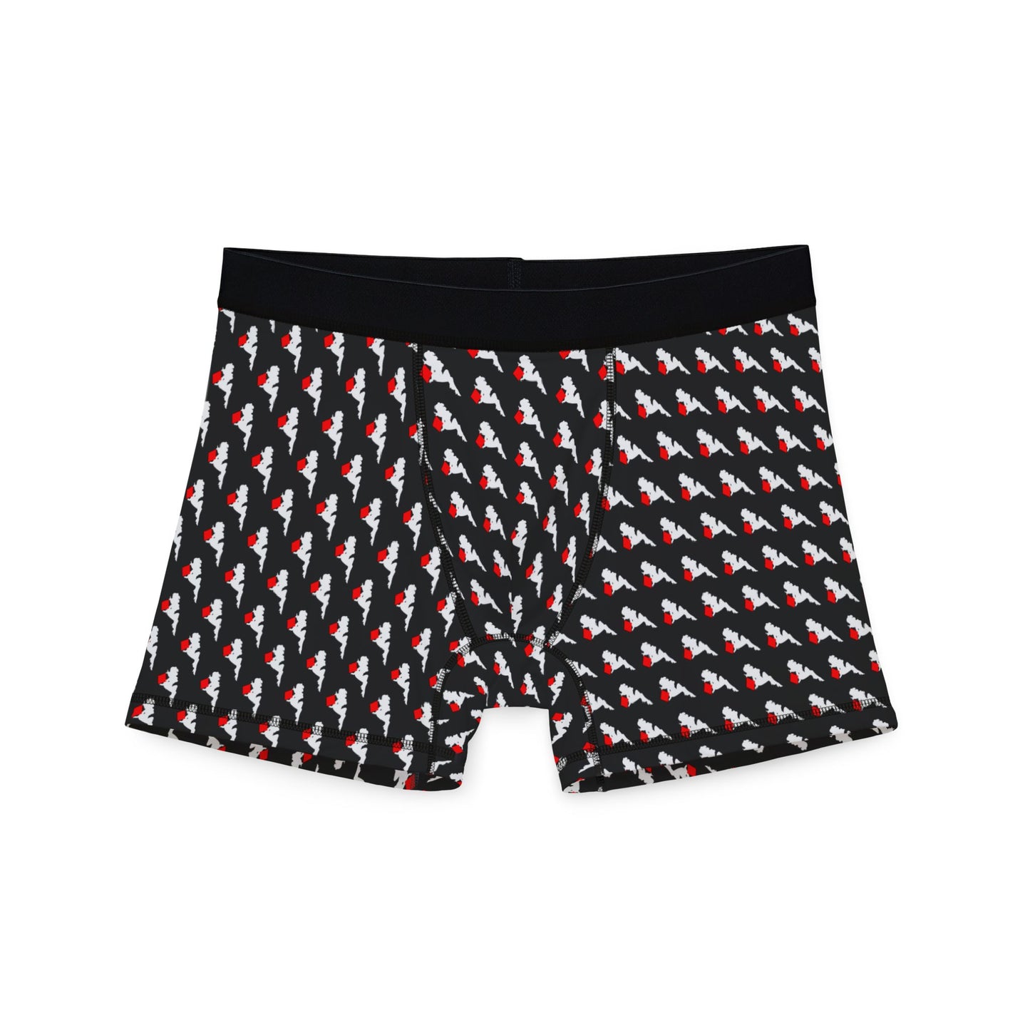 Red Diamond White Mud-Flap Girl Men's Boxers | Comfortable & Stylish Underwear