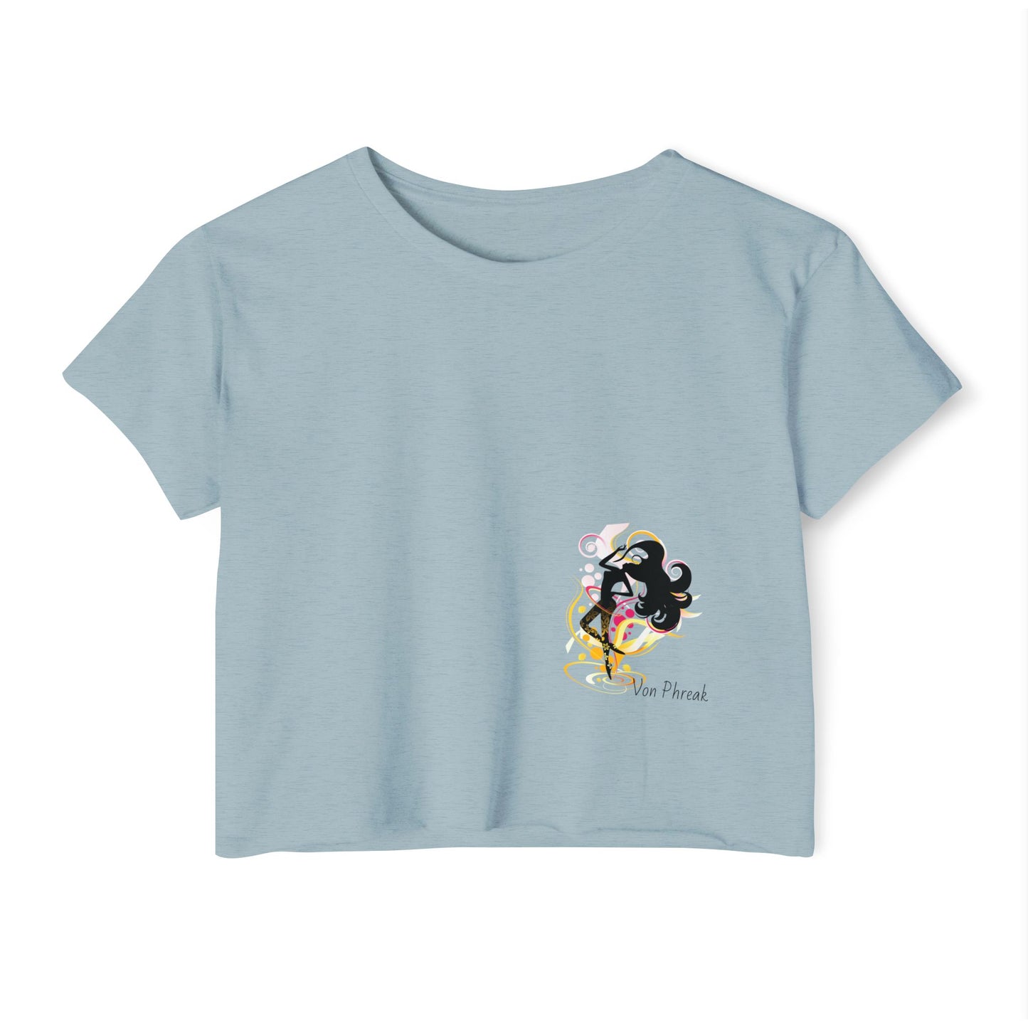 Von Phreak Stylish Women's Baby Tee with Chic Summer Design, Feminine Shirt, Cute Summer Wear, Gift for Her, Trendy Casual Top (MTO)