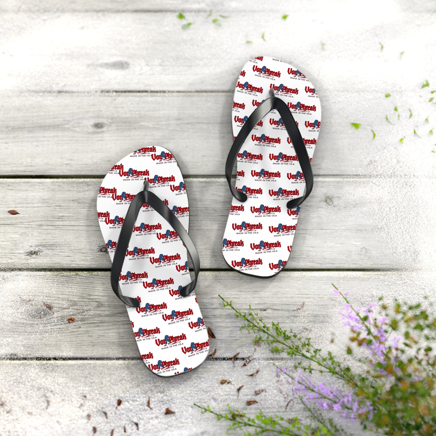 Von Phreak USA Mud Flap Flip Flops for Summer Fun - Perfect for Beach Days & Pool Parties (MTO)