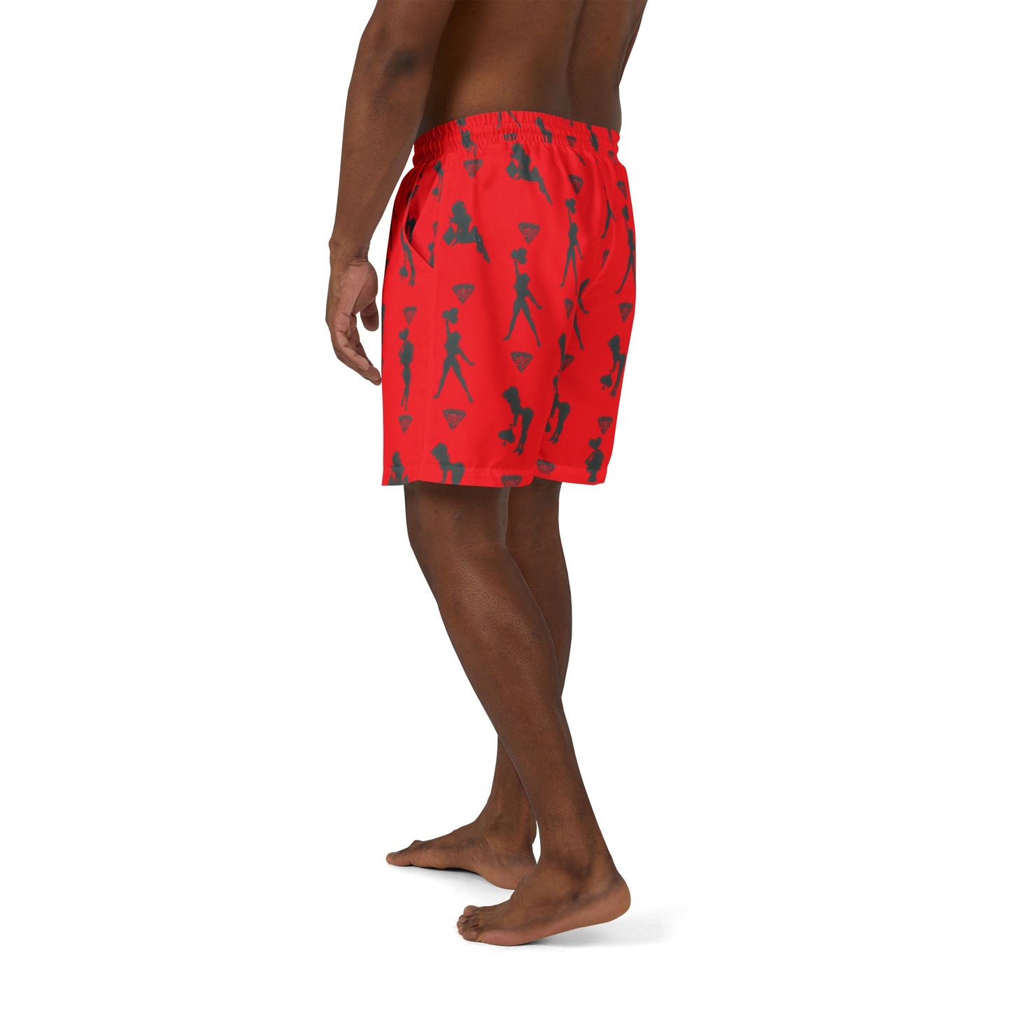 Nothing feels better than BJ Red & Black  Swim Shorts - Fun Summer Vibes with Playful Designs (MTO)